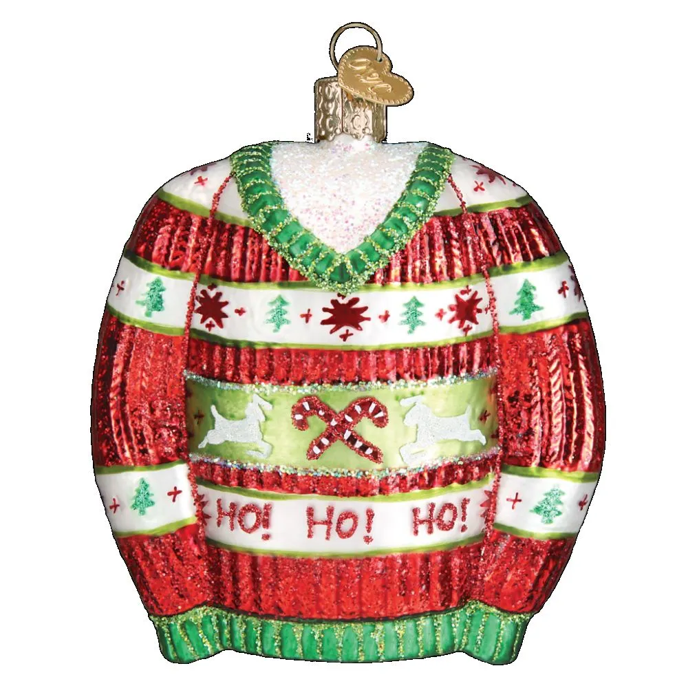 Old World Christmas Festive Christmas Sweater Ornament