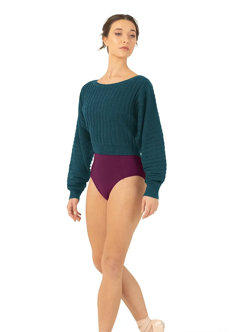 ON SALE Sahara Crop Sweater (Deep Teal)