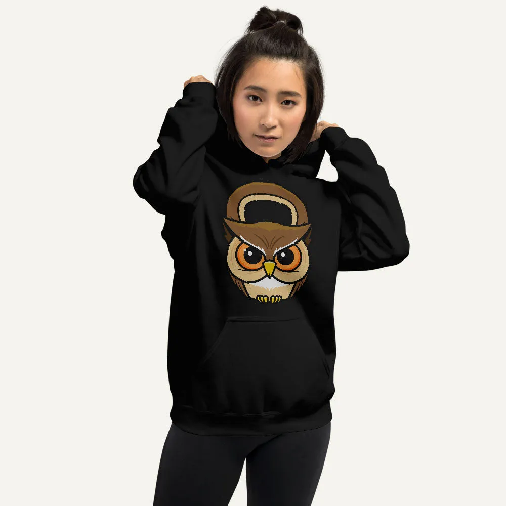 Owl Kettlebell Design Pullover Hoodie