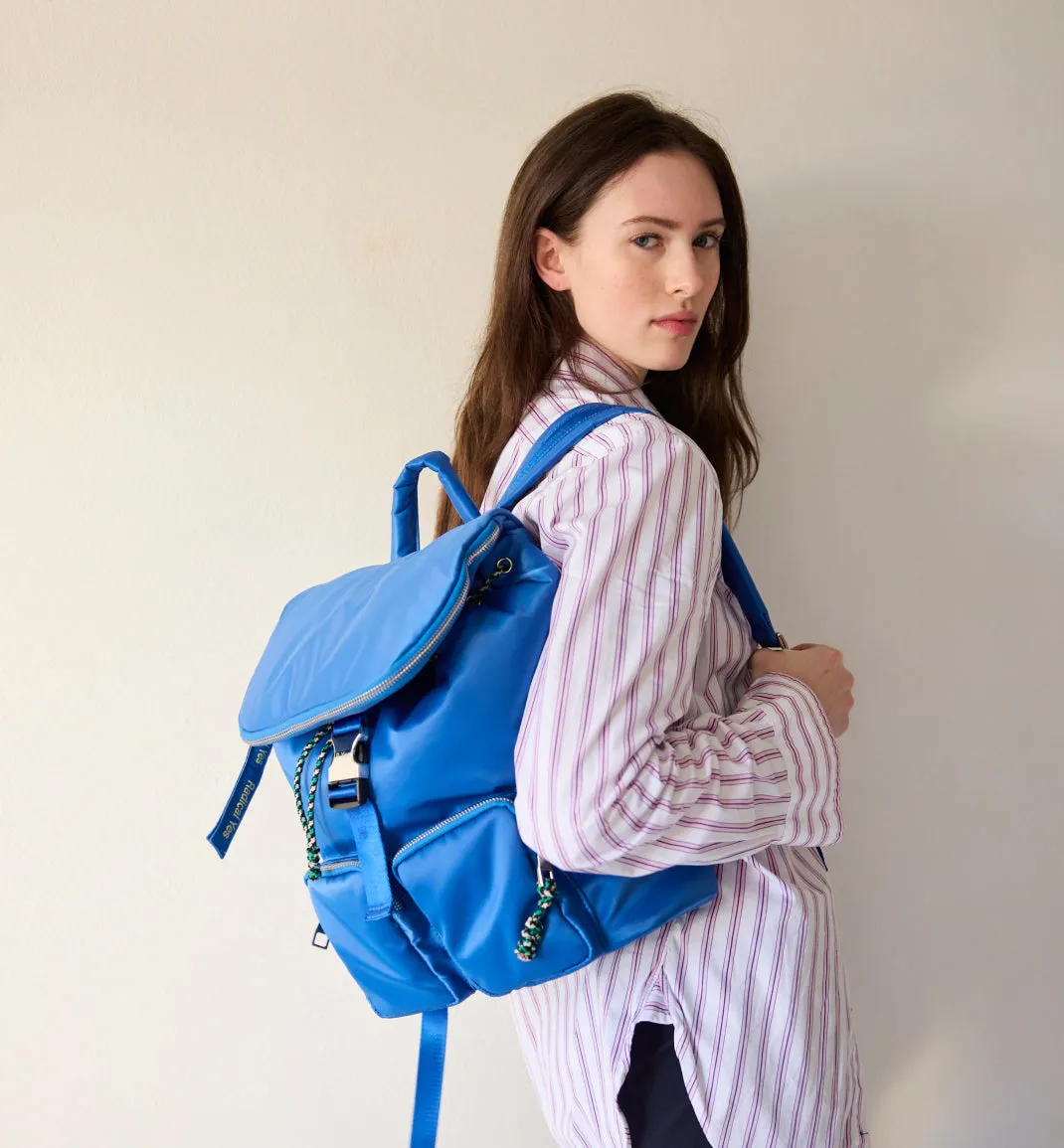 Pack the Stars Recycled Nylon Backpack | Retro Blue