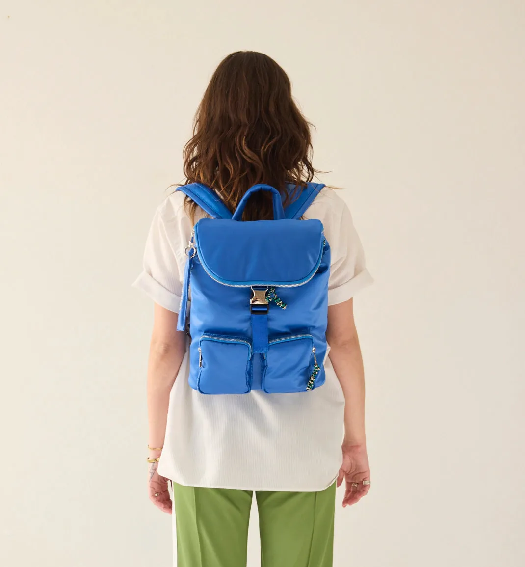 Pack the Stars Recycled Nylon Backpack | Retro Blue