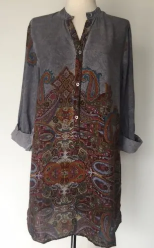 Paisley Kurti in Gray