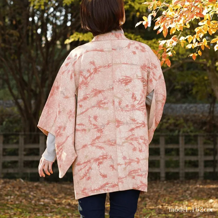 Pink blur design haori