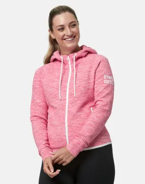 Pink Fleck Zip Hoodie