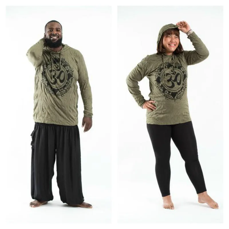 Plus Size Unisex Infinitee Om Hoodie in Green