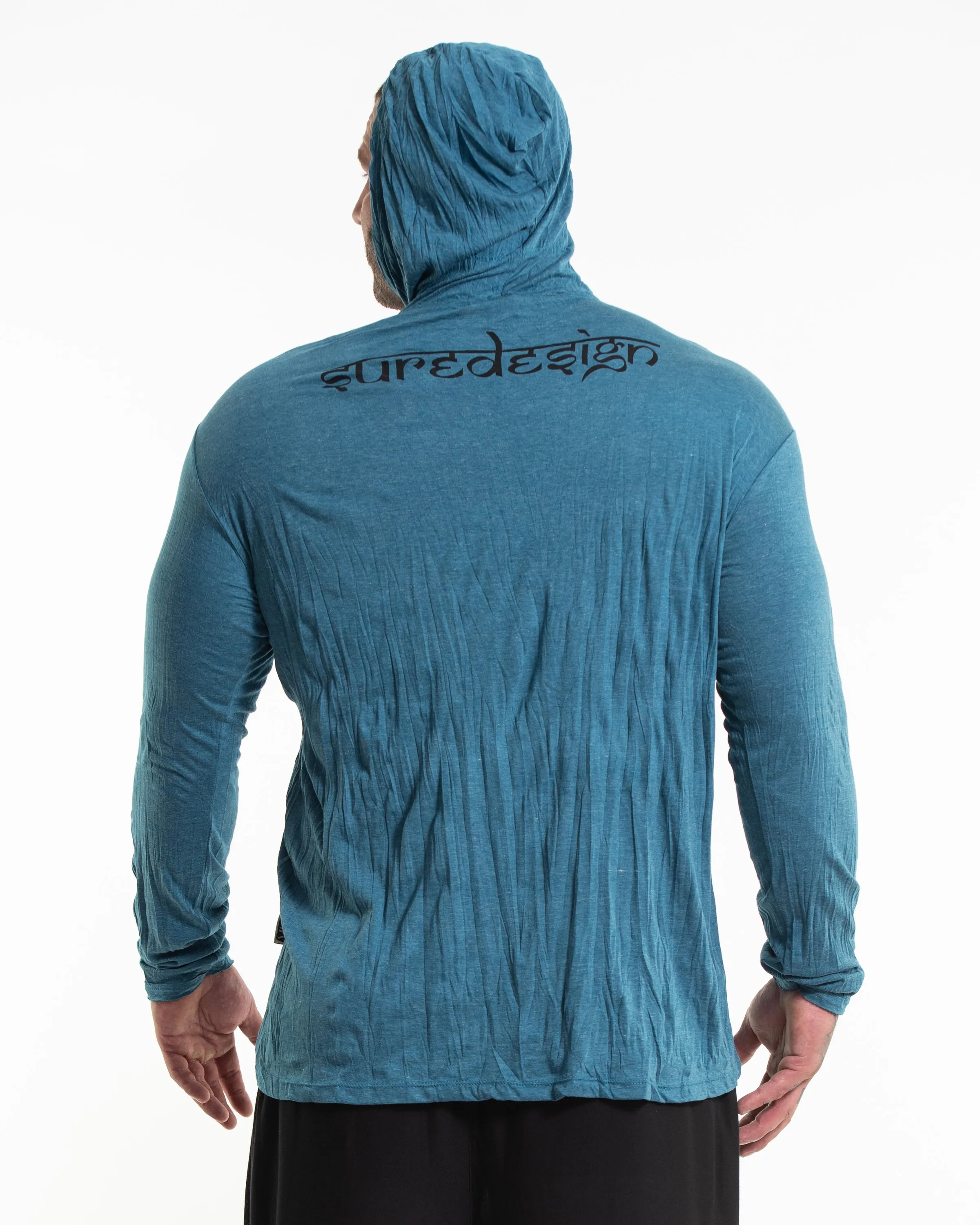 Plus Size Unisex Magic Mushroom Hoodie in Denim Blue