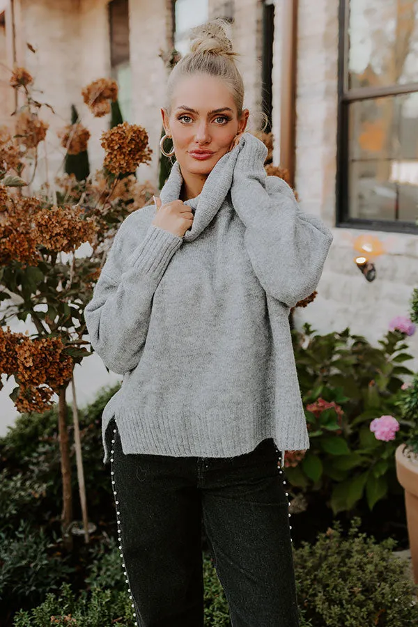 Plush Comfort Sweater In Grey