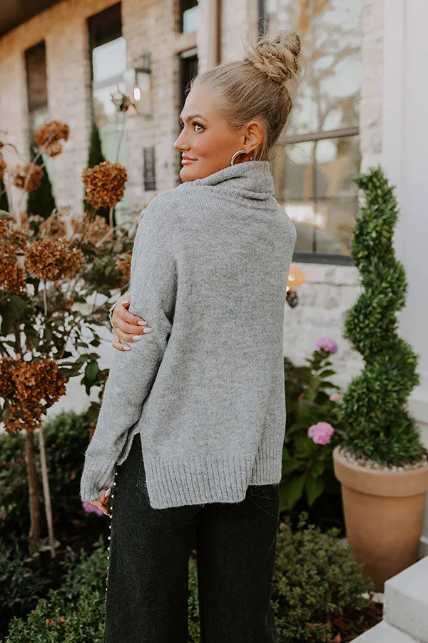 Plush Comfort Sweater In Grey