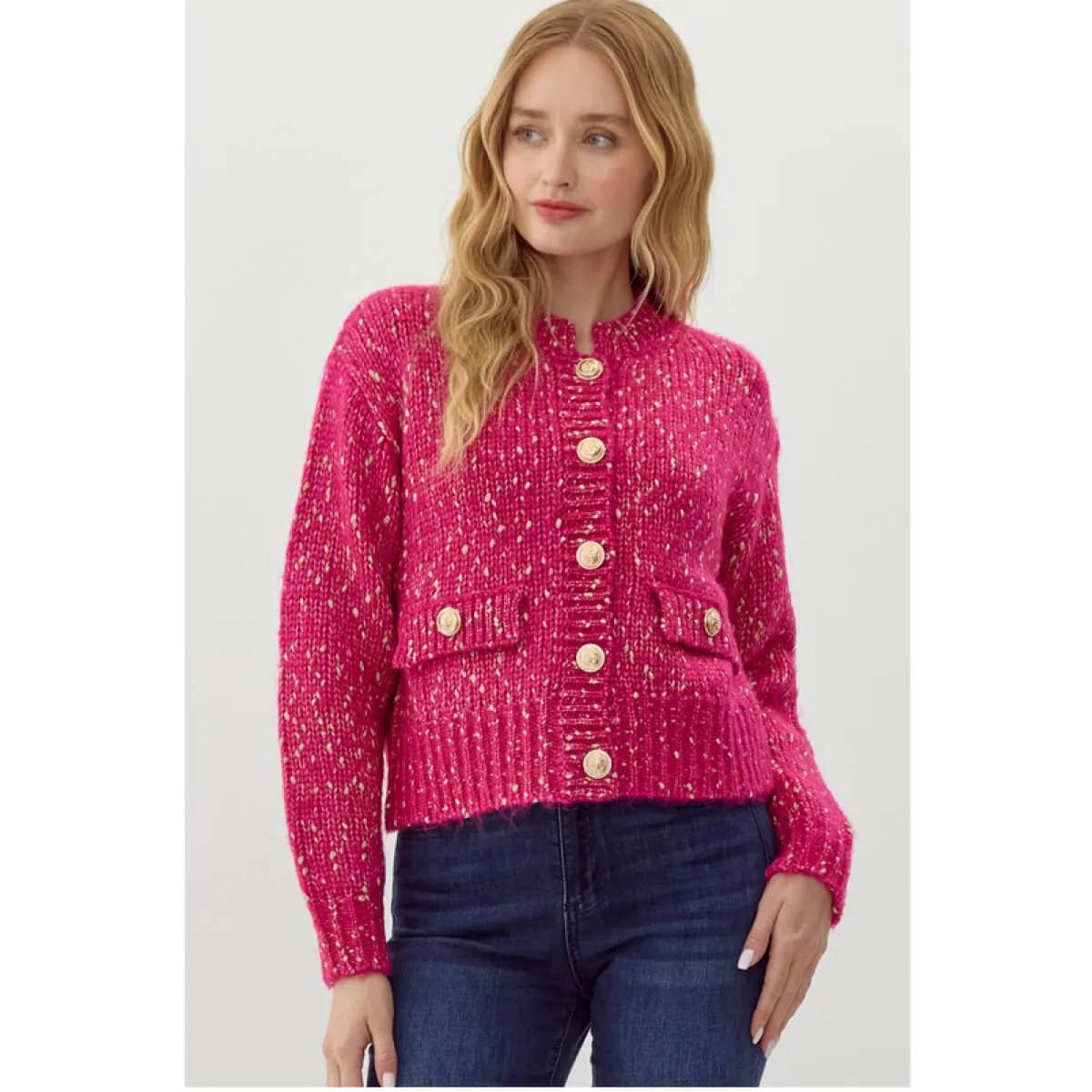 Preppy Knit Crop Cardigan