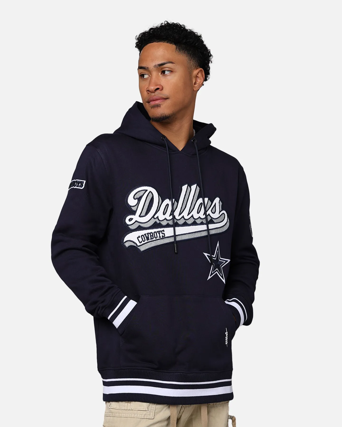 Pro Standard Dallas Cowboys Fleece Pullover Hoodie Midnight Navy