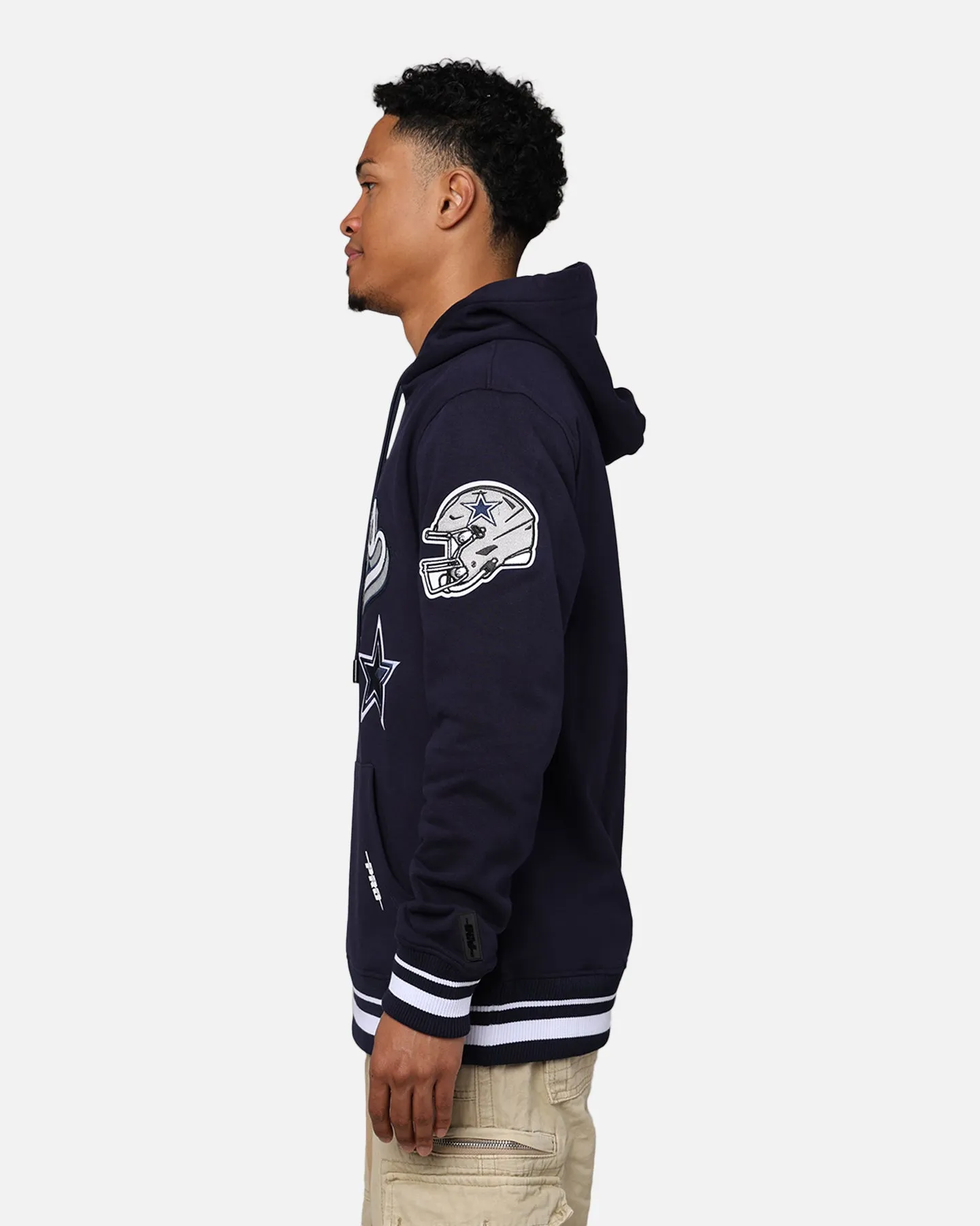 Pro Standard Dallas Cowboys Fleece Pullover Hoodie Midnight Navy