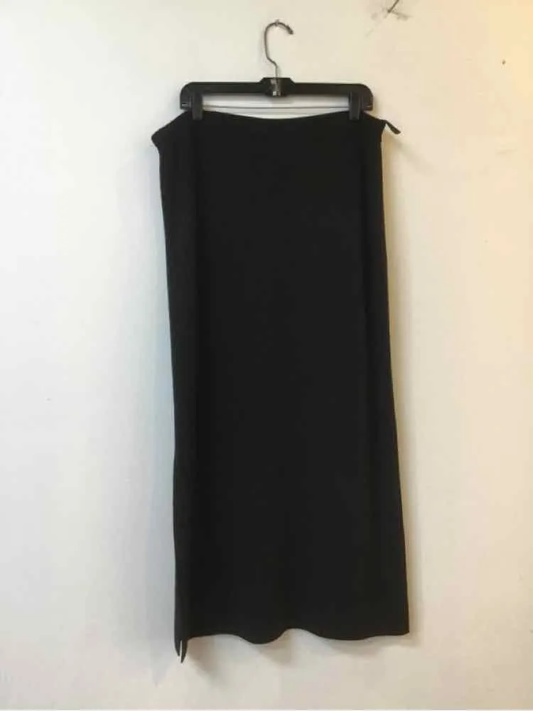 Pursuits Ltd. Women Size 2X Black wool Elastic Waist Maxi Skirt