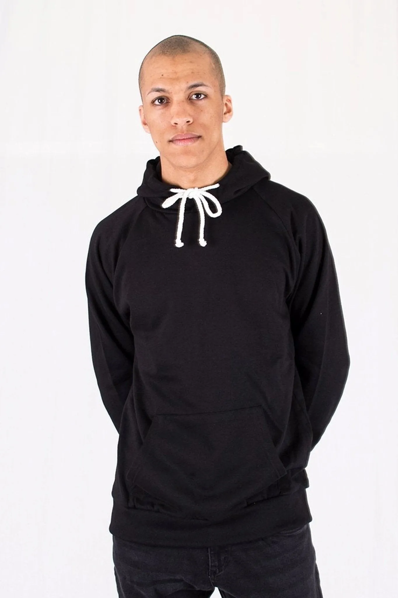 Raglan basic hoodie - Black