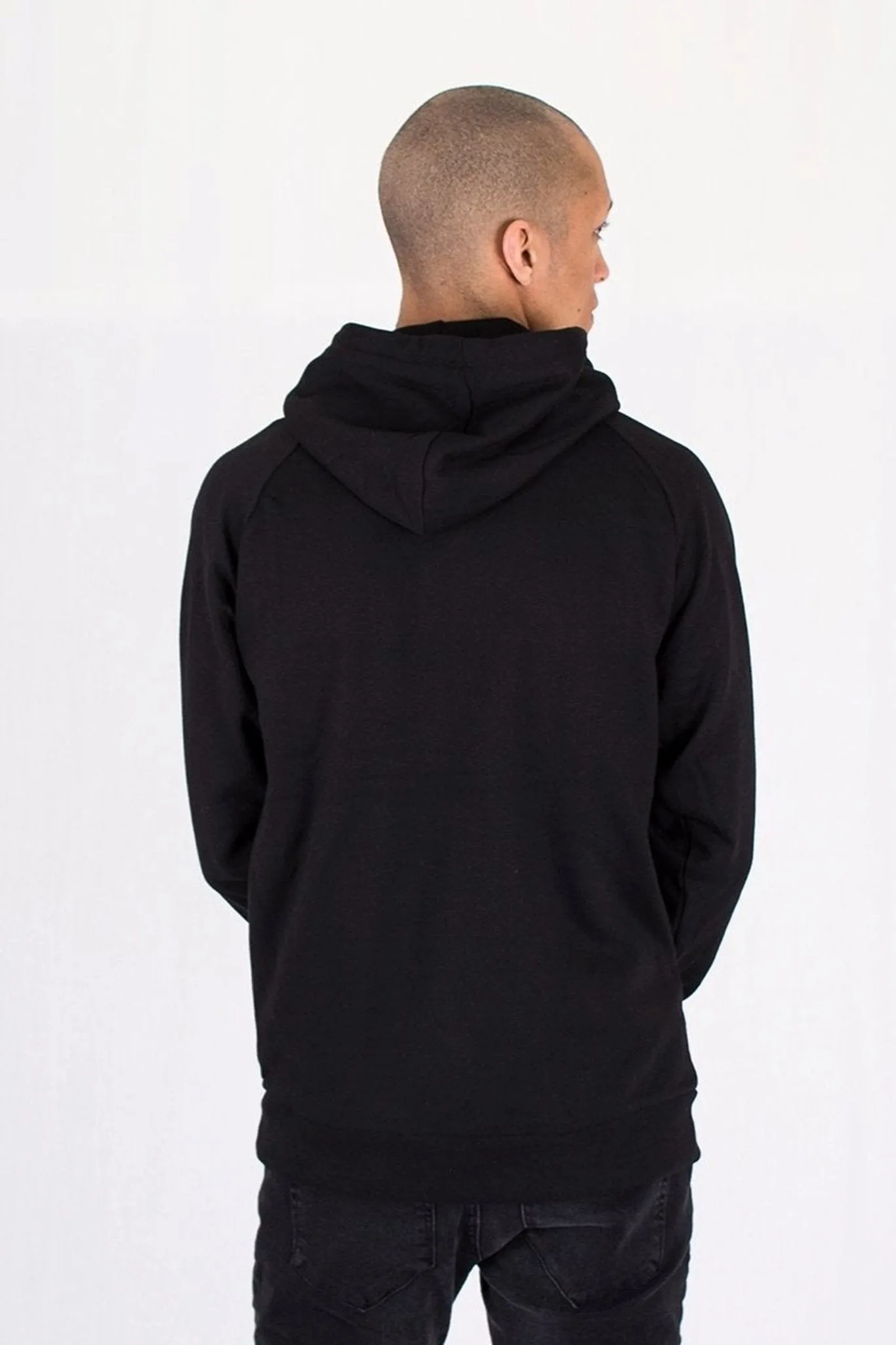 Raglan basic hoodie - Black