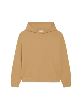 Recycled Wool Jersey Hoodie—camel