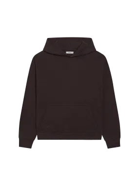 Recycled Wool Jersey Hoodie—chestnut brown