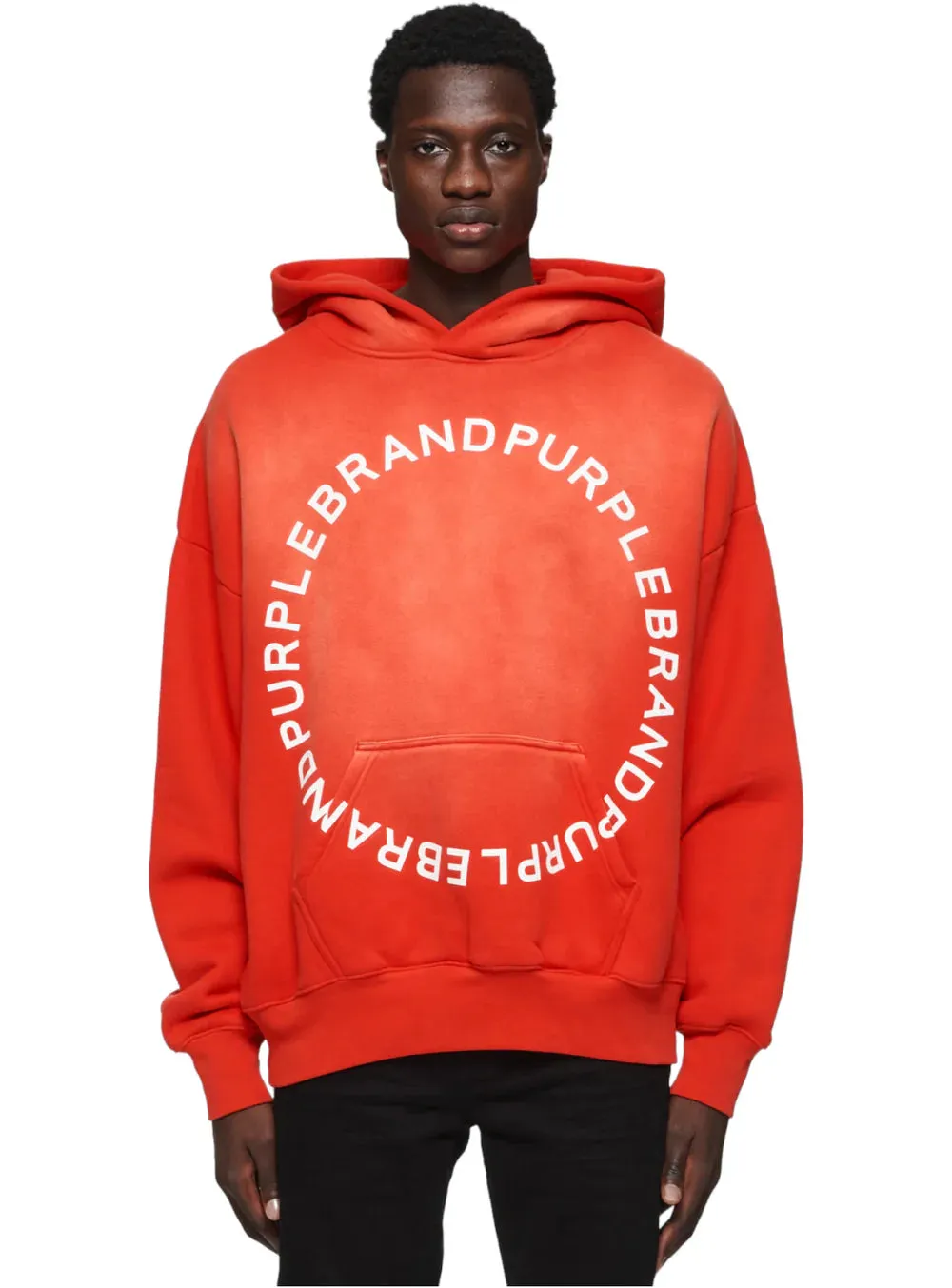 Red Circle Wordmark Hoody (Red) - PP401HFRW124