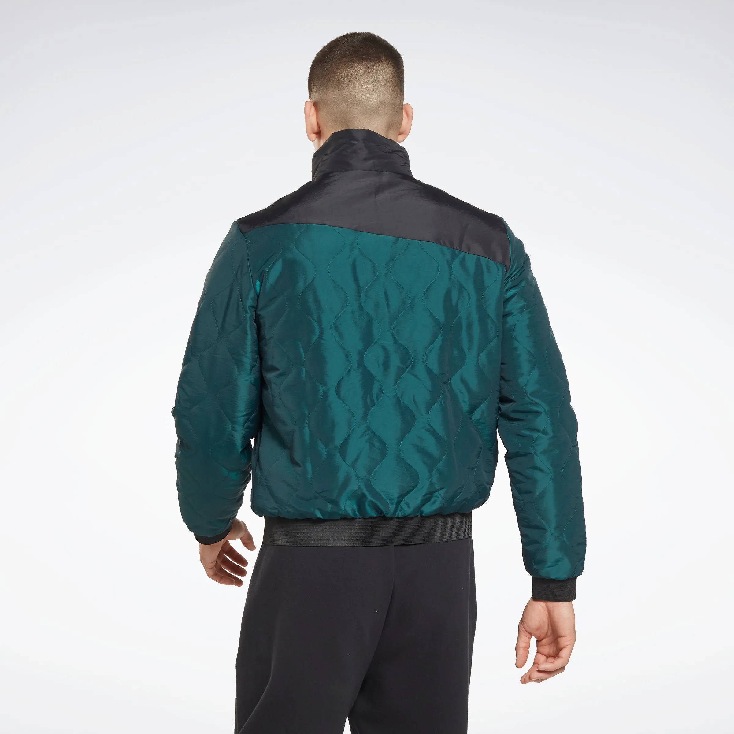 Reebok Apparel Men Thermowarm Graphene Padded Parka Forest Green