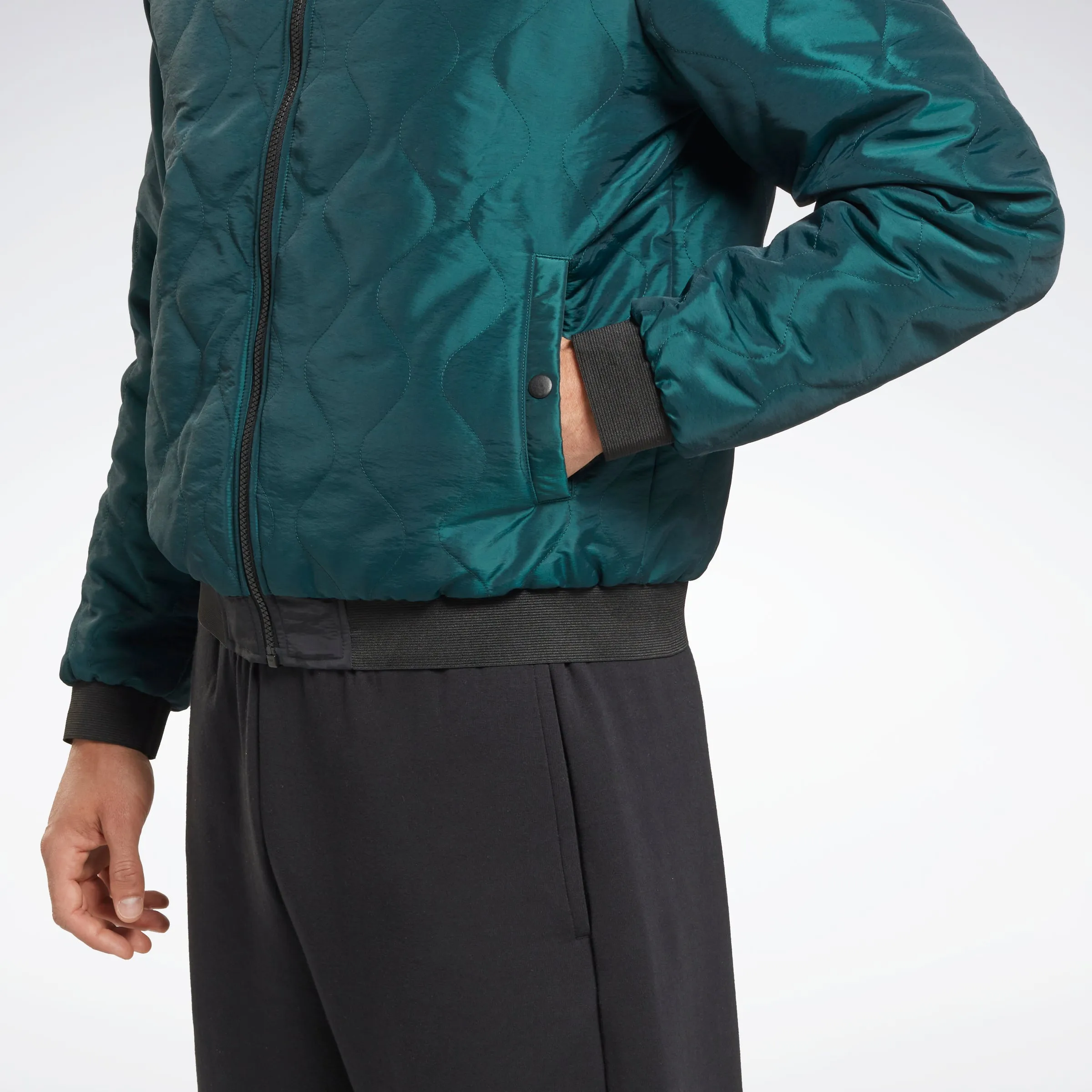 Reebok Apparel Men Thermowarm Graphene Padded Parka Forest Green