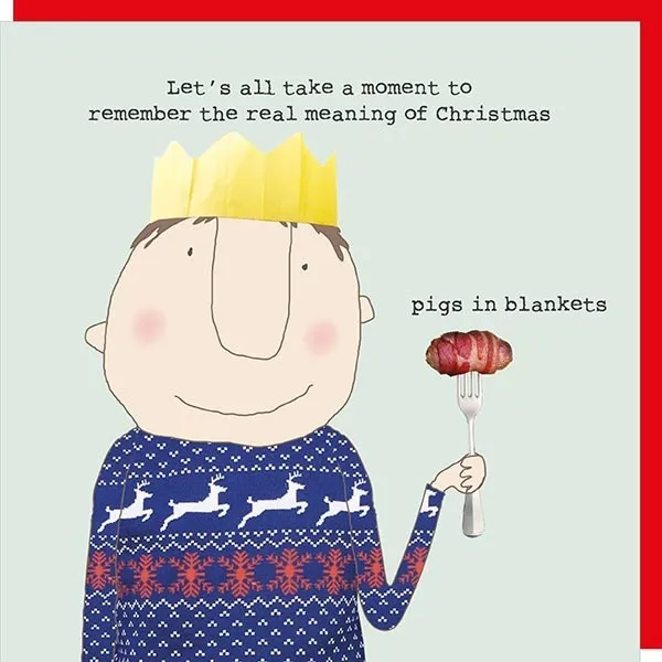 Rosie Made a Thing Box Set Christmas Cards - Pigs In Blankets Xmas