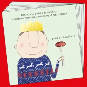 Rosie Made a Thing Box Set Christmas Cards - Pigs In Blankets Xmas