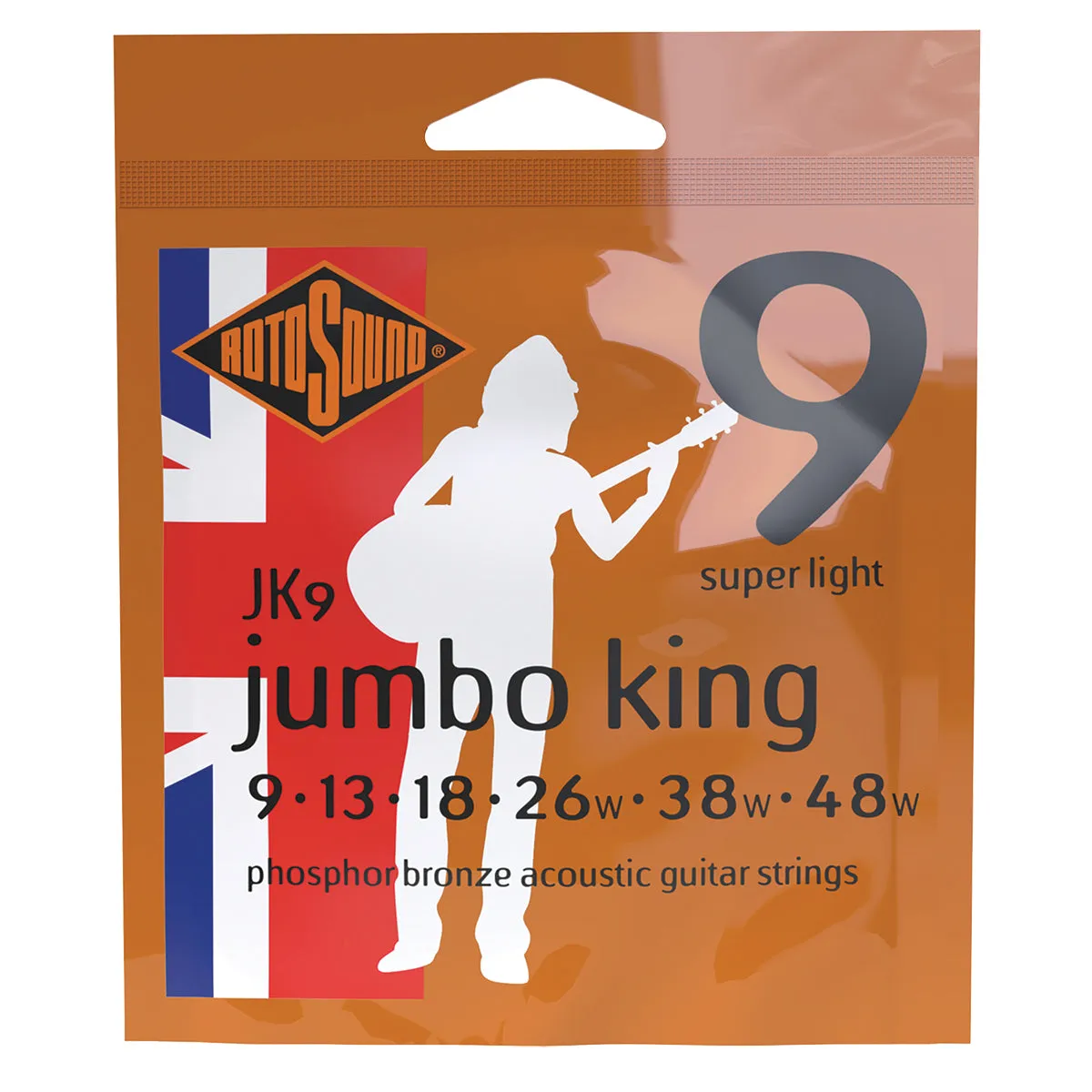 Rotosound JK9 Jumbo King Phosphor Bronze 9-48 String Set