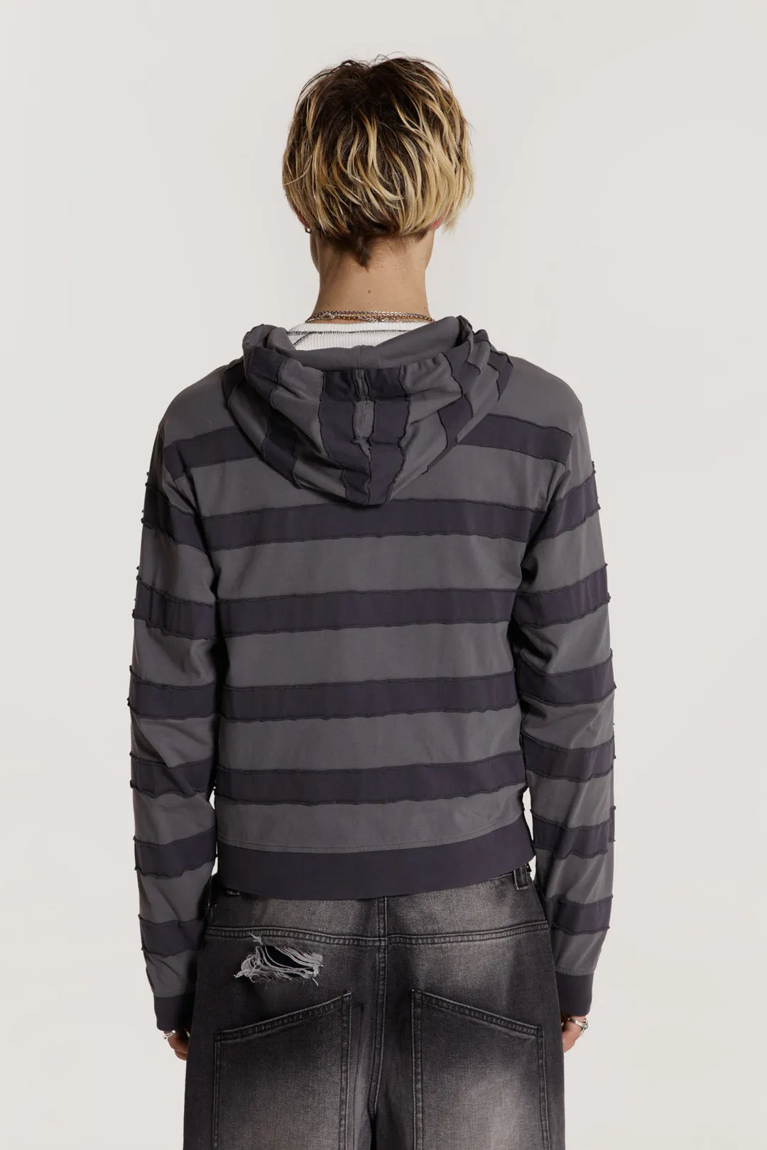 Siege Stripe Zip Up Hoodie