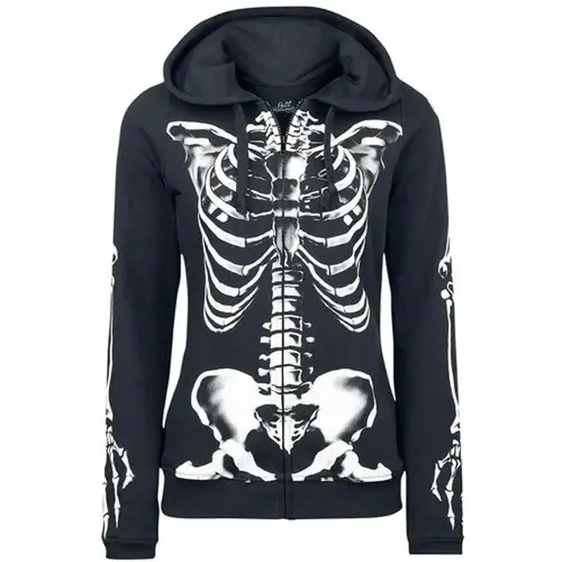 Skeleton Loose Hoodie