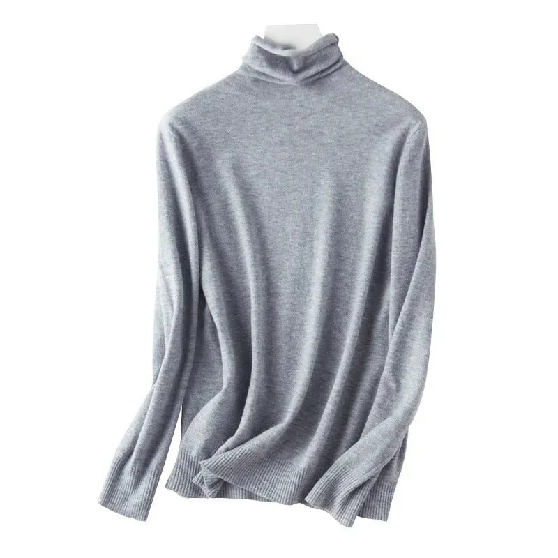 Slim Fit Basic Turtleneck Pullover Sweater