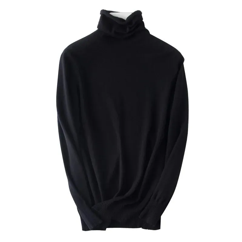 Slim Fit Basic Turtleneck Pullover Sweater