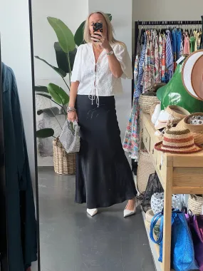 Slinky Maxi Skirt - black