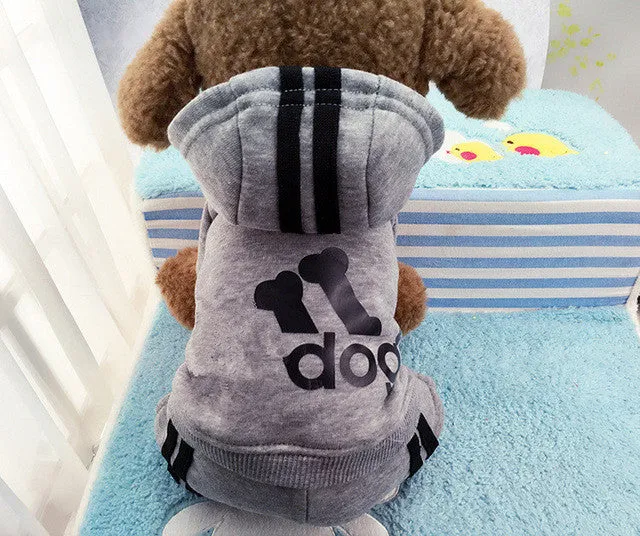 Small Four Leg Puppy Dog Coat jumpsuit,Pet Cotton Sportswear Costume Adidog Clothes For Dog Jumpsuit Sweater For Teddy Chihuahua