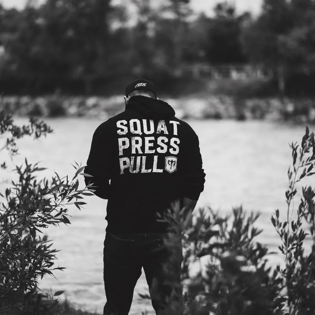 Squat Press Pull® Pullover Hoodie - Black O.G. Edition