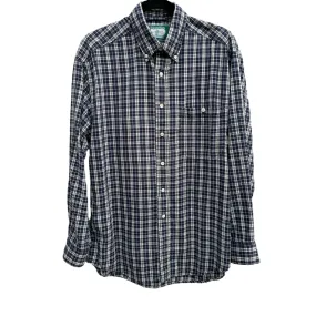 St. Johns Bay Easy Shirt Mens Plaid Flannel Long Sleeve Button Down Shirt - Medium