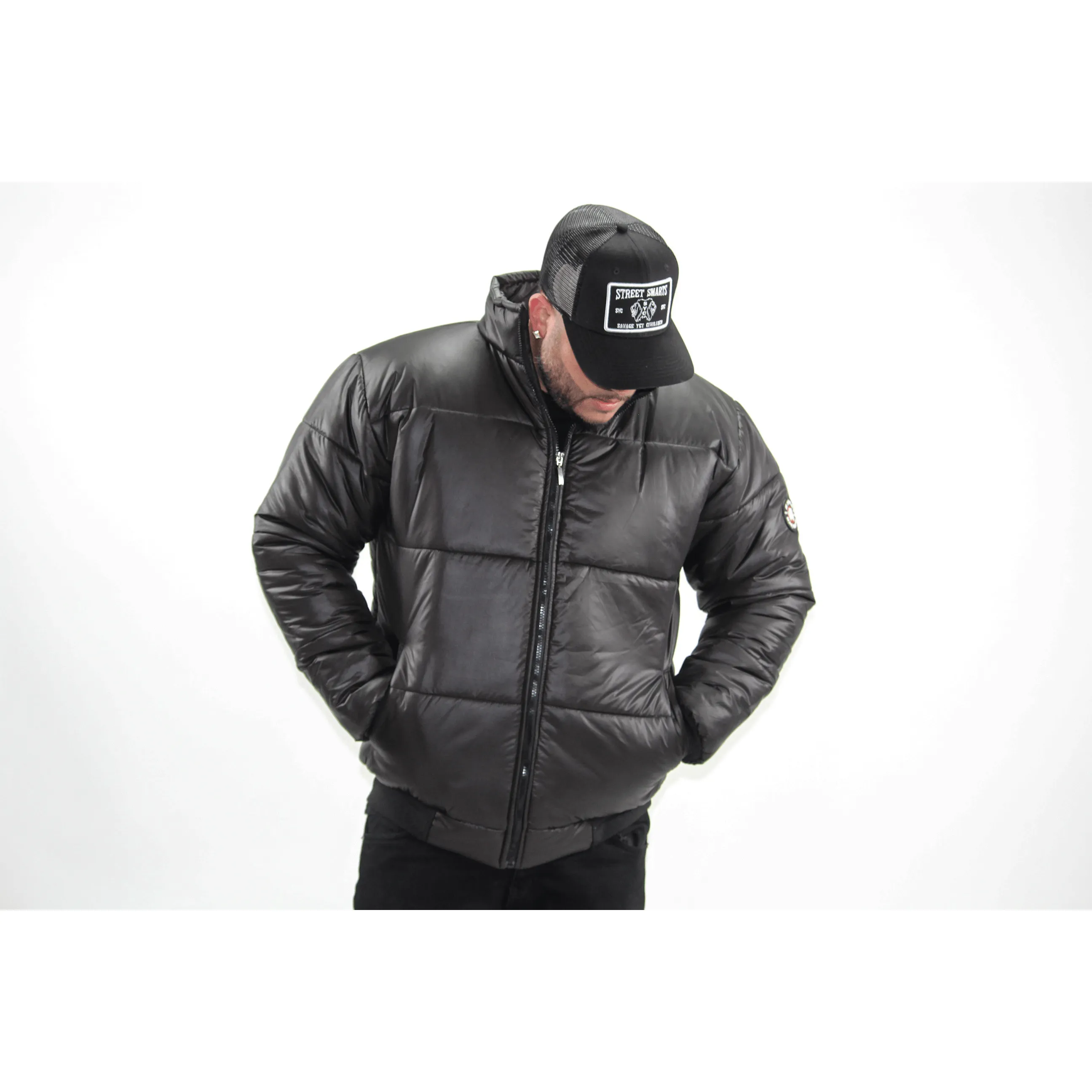 Street Smarts - Puffer Jacket  (BLACK)