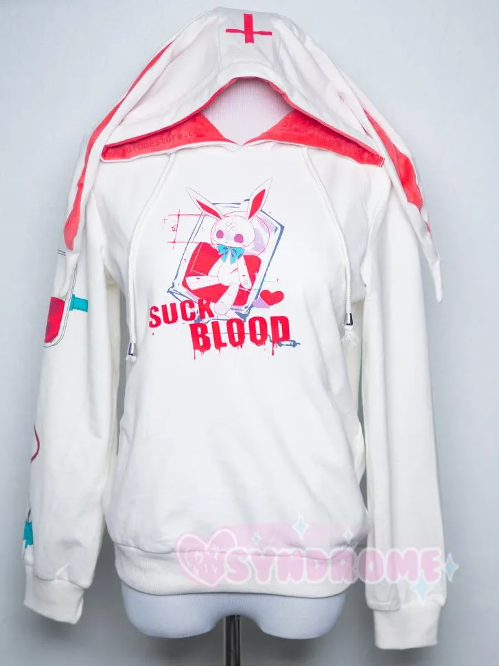 Suck Blood Bunny Ears Hoodie Sweater SD00343