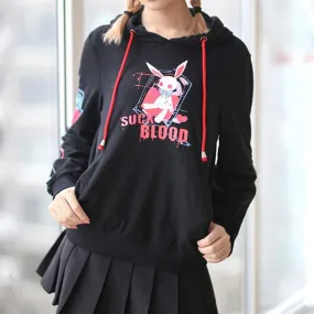 Suck Blood Bunny Ears Hoodie Sweater SD00343