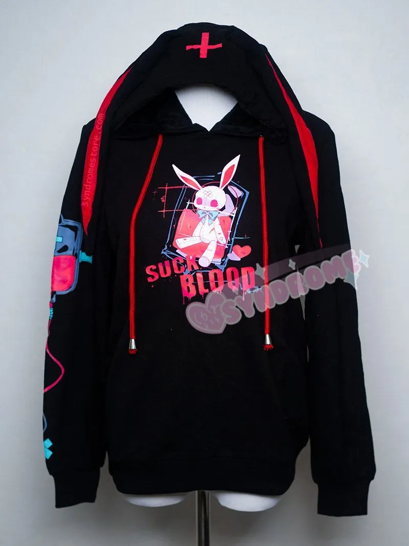 Suck Blood Bunny Ears Hoodie Sweater SD00343