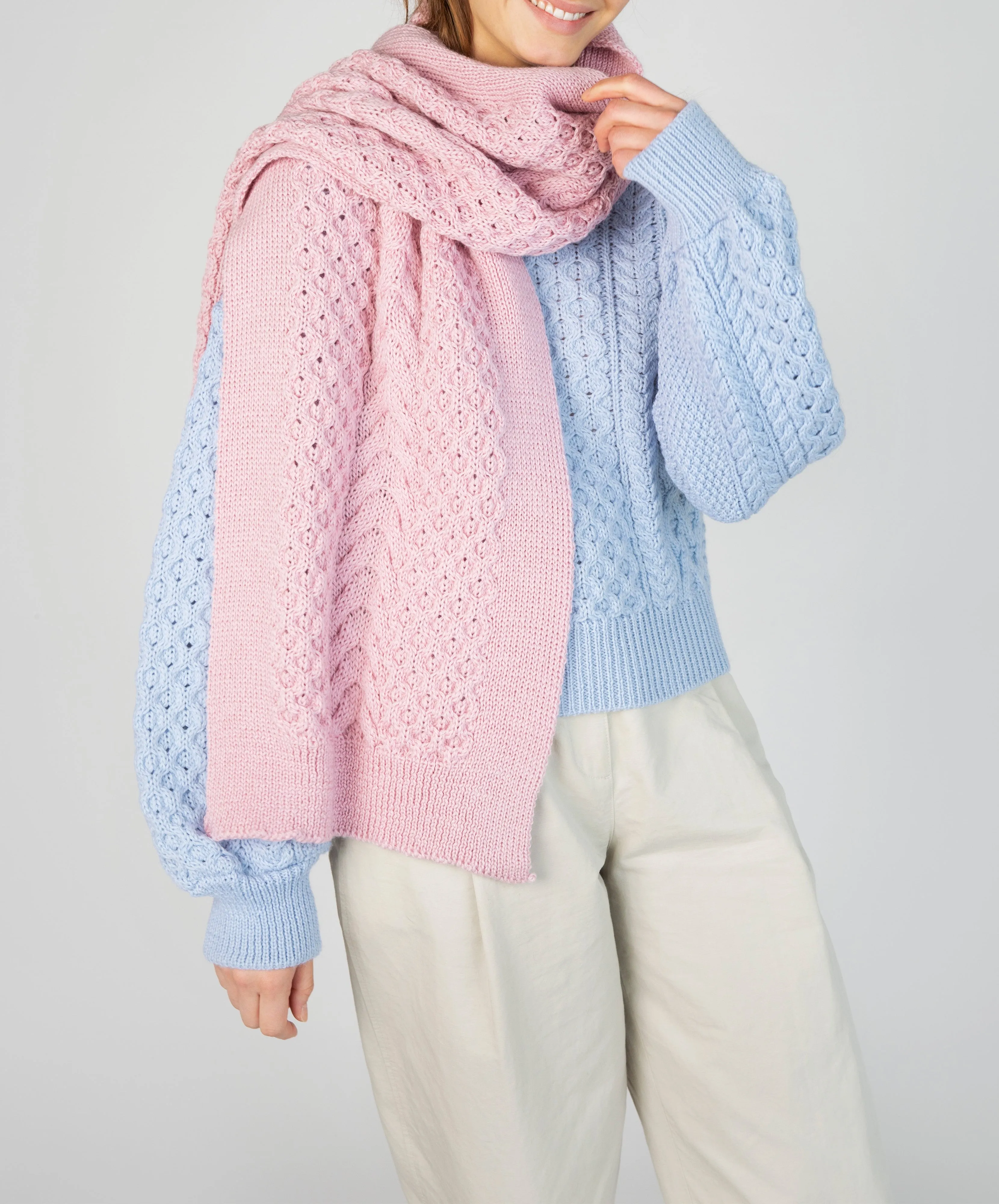 Sundew Oversized Scarf Pale Pink