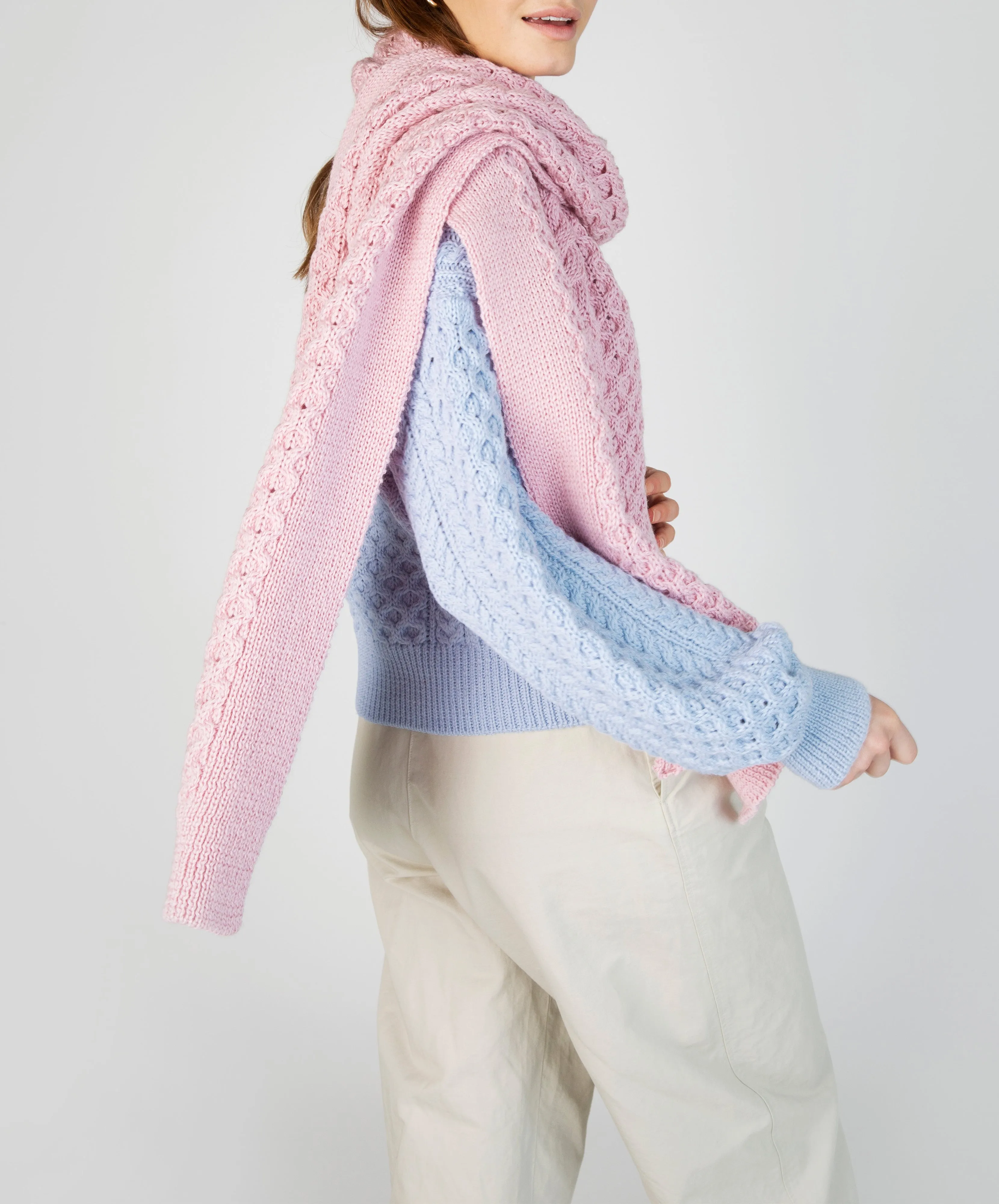 Sundew Oversized Scarf Pale Pink