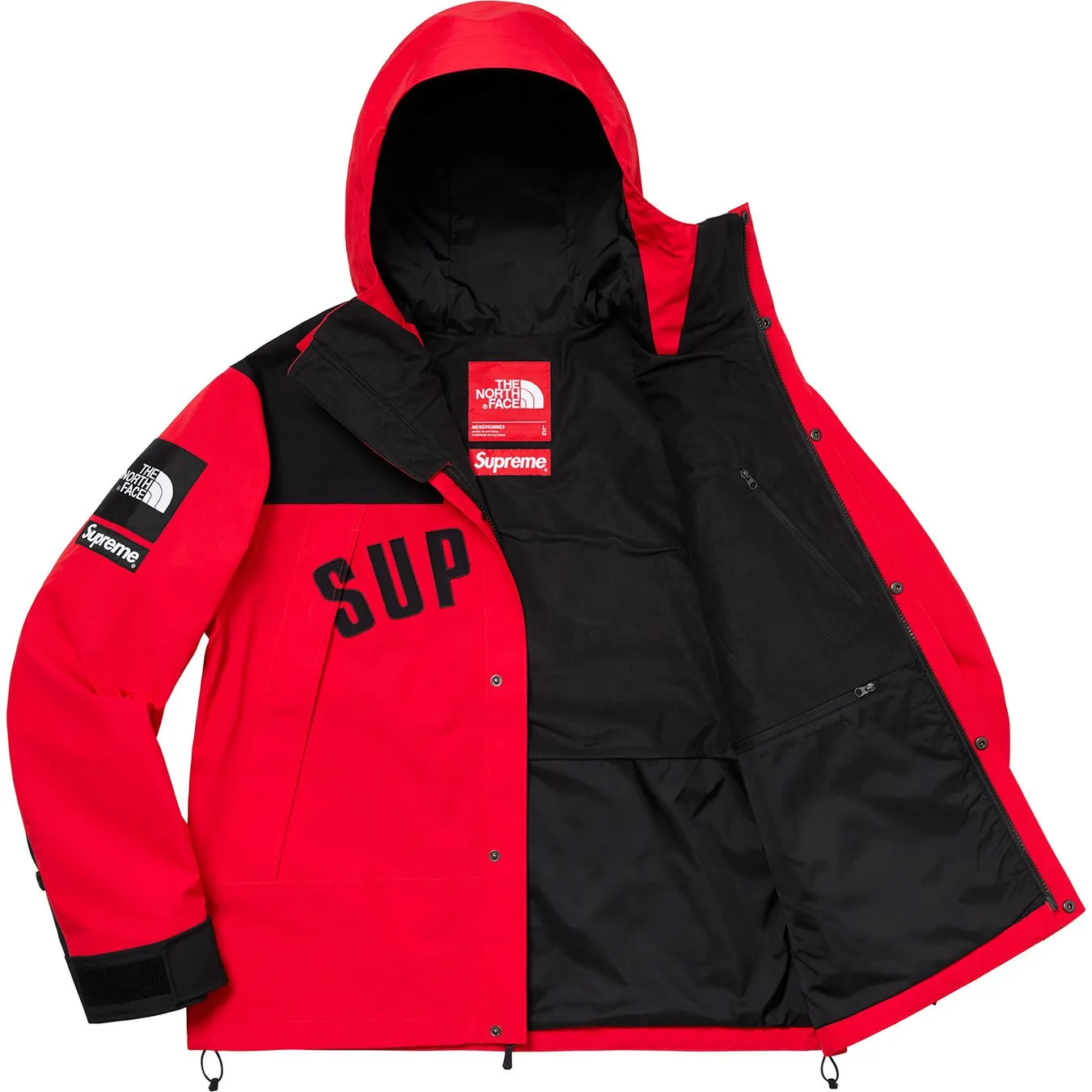 Supreme The North Face Arc Logo Mountain Parka Red (Size L)