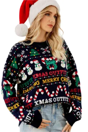 TEEK - Christmas Crewneck Dropped Shoulder Sweater