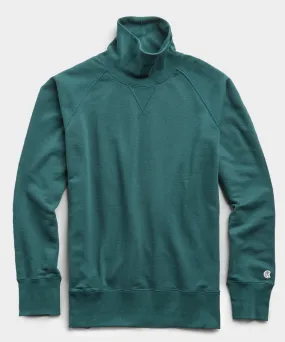 Terry Turtleneck Sweatshirt in Storm Green