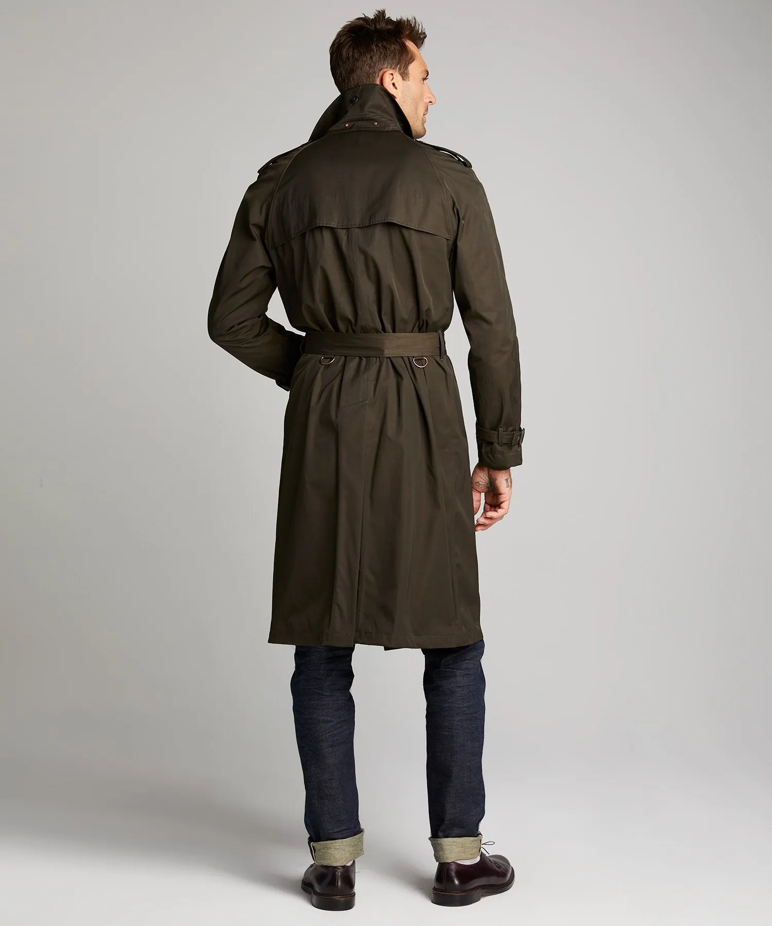 Todd Snyder   Private White Trench Coat in Olive