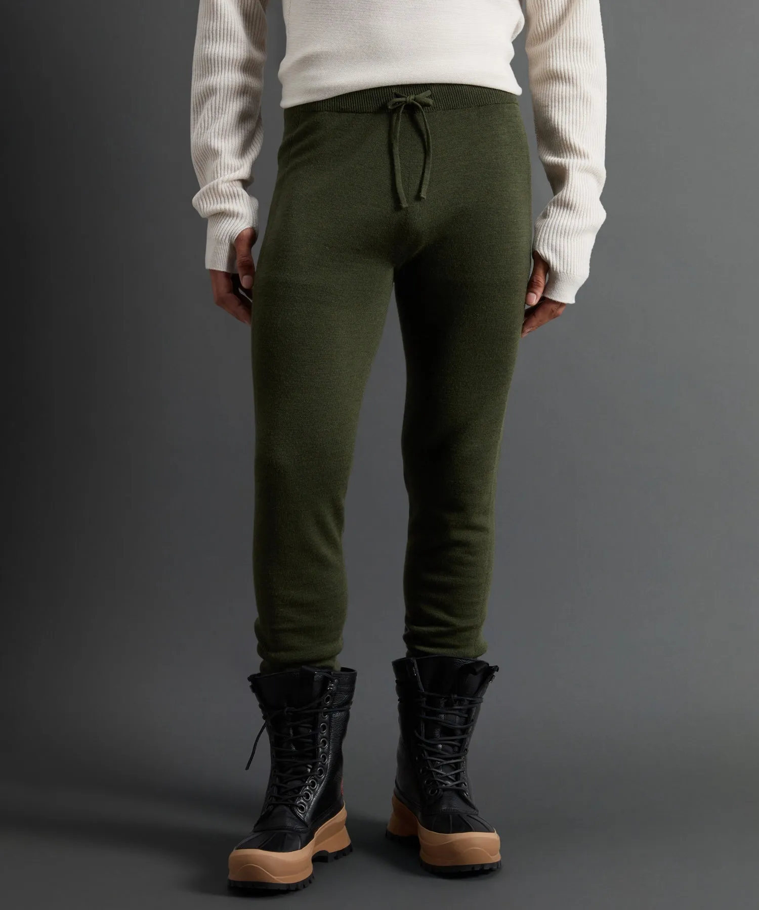 Todd Snyder X Woolrich Technical Merino Long Johns in Olive