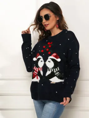 Toleet-Winter outfits Women's pullover Christmas knitted long sleeve sweater