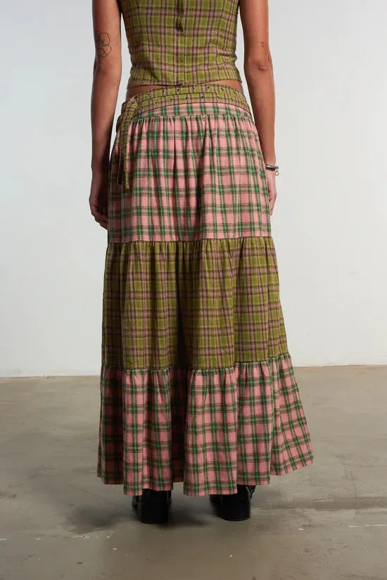 【TRP】MIX CHECK MAXI SKIRT