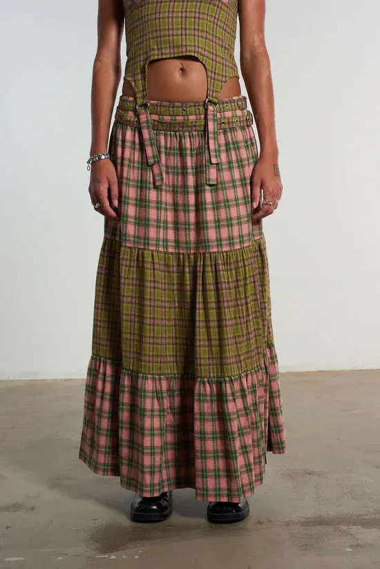 【TRP】MIX CHECK MAXI SKIRT