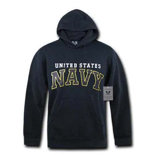 US Military Air Force Army Marines Coast Guard Navy Pullover Hoodie Sweatshirt