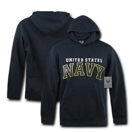 US Military Air Force Army Marines Coast Guard Navy Pullover Hoodie Sweatshirt